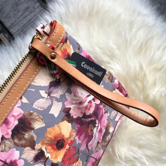 MADE IN ITALY CAVALCANTI FLORAL CLUTCH PURSE - Picture 6 of 6